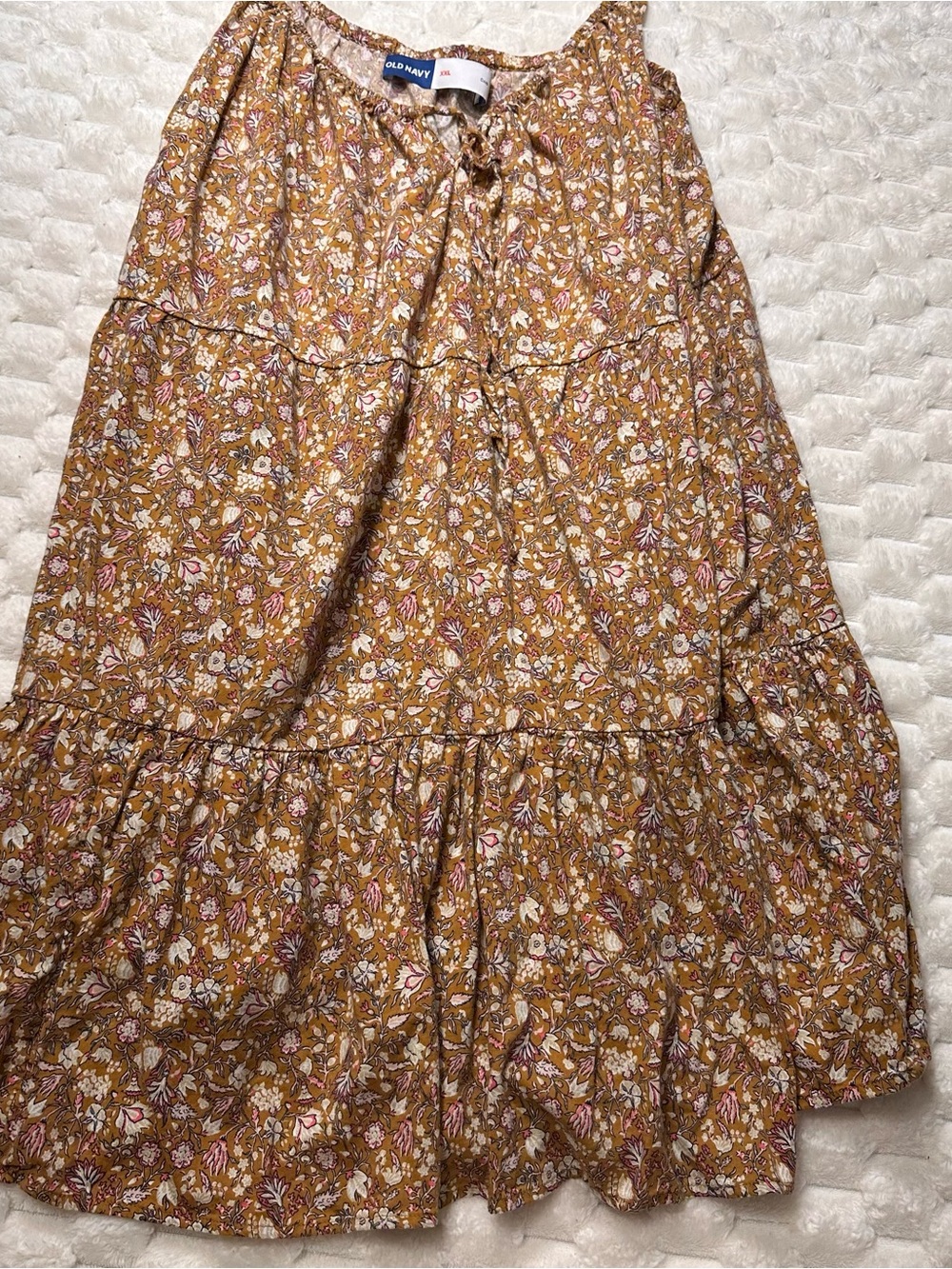 Cottagecore Boho Old Navy Floral Tiered Sundress in Earth tones size 2XL